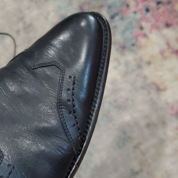 Calzoleria Coseana Lavorate A Mano Black Leather Men\'s Oxfords  Size 45 Or 12 main image 5